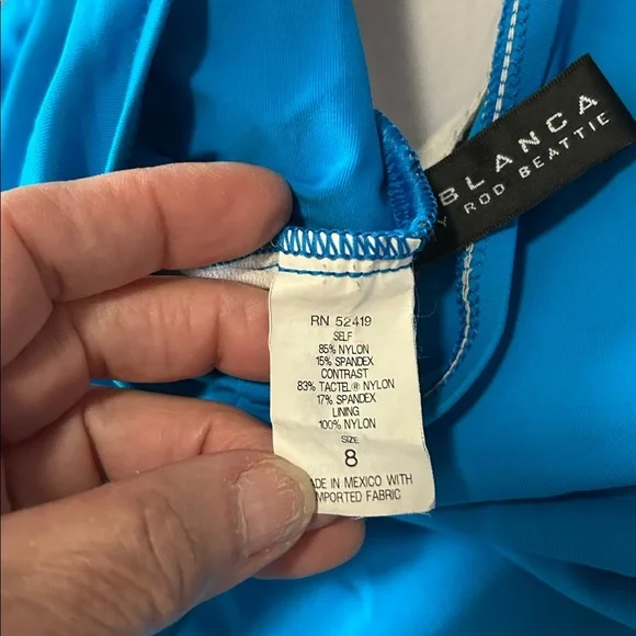 La Blanca Tropical Floral womanOne Piece Swimsuit size 8 - Picture 3 of 4